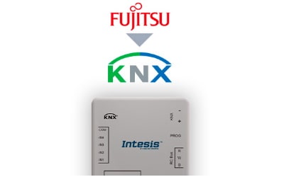 Intesis Fujitsu RAC and VRF systems to KNX Interface with binary inputs (to remote controller)