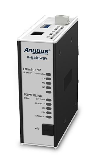 Anybus X-gateway: EtherNet/IP Scanner – POWERLINK Device